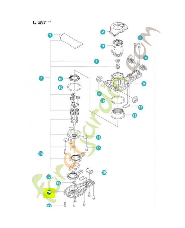 Couvercle reducteur 531195302- Pièce détachée Husqvarna