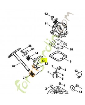 Levier de papillon référence Z010-012-Z007