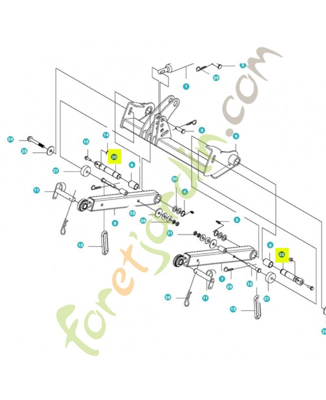 Axe de starter référence 597709901
