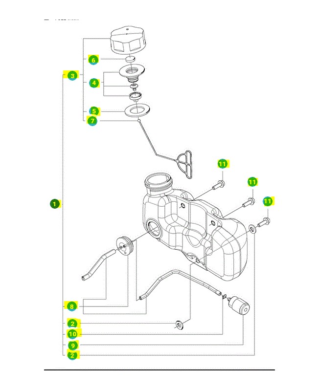 reservoir husqvarna 579210901 ; 528049601 ; 506656701