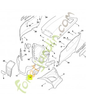 Calandre gauche référence 6170-706-5710