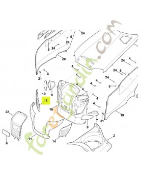 Calandre droite référence 6170-706-5715