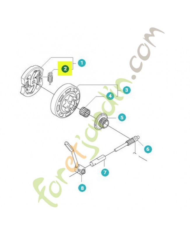 Ressort d'embrayage 502080301- Pièce de détachée Husqvarna