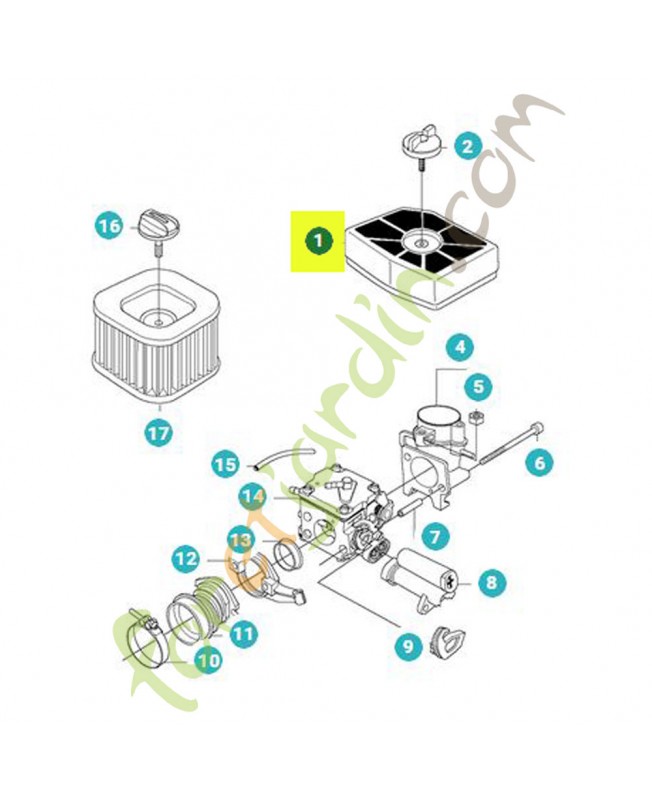 Filtre a air référence 537014701