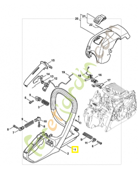 Cadre de poignee 1139-791-4903- Pièce détachée Stihl / Vicking