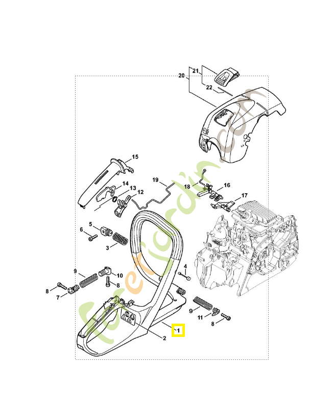 Cadre de poignee 1139-791-4903- Pièce détachée Stihl / Vicking