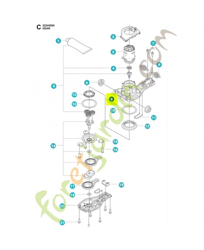Ensemble de boîte de vitesses à broches parallèles