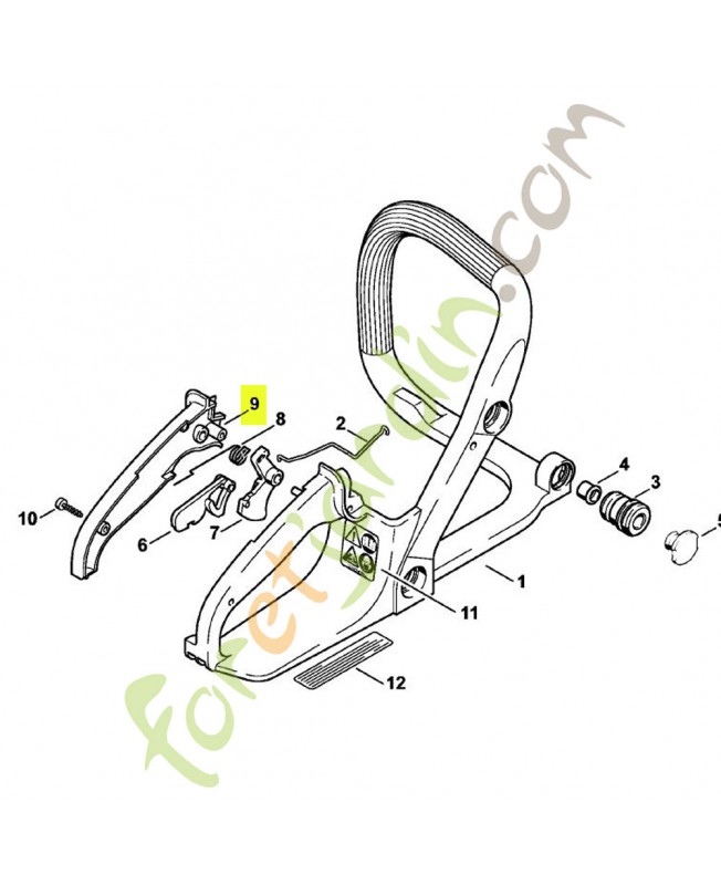 Monture de poignée  1130-791-0601- Pièce détachée Stihl / Vicking