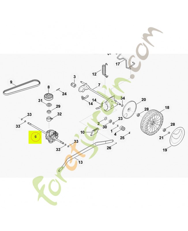 Transmission 6374-640-0120 stihl - Pièce détachée Stihl / Vicking