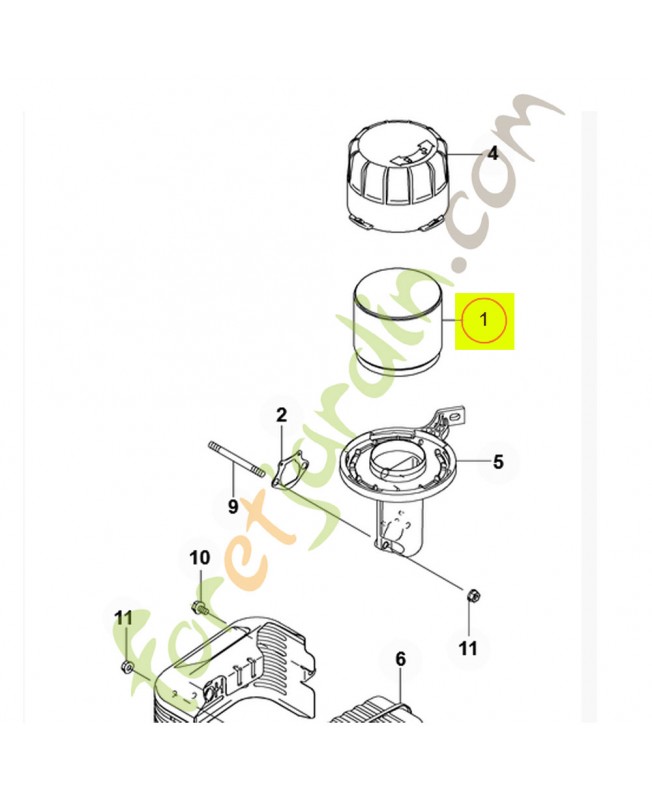 Filtre à air 0001-140-4405 stihl