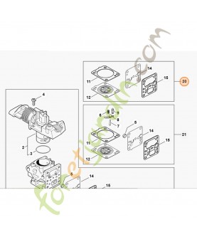 Jeu de pièces de carburateur stihl réf : 4149-007-1701