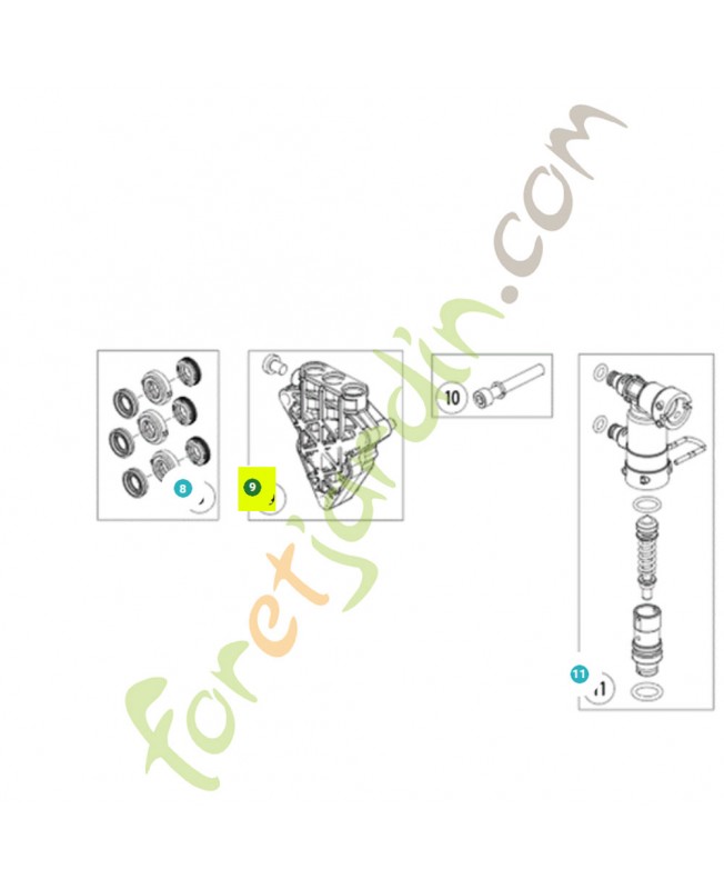 Tête d'écrou de cylindre