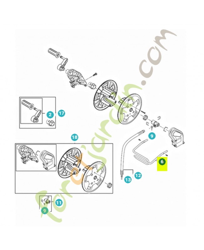 Guide-tuyau pour enrouleur de tuyau