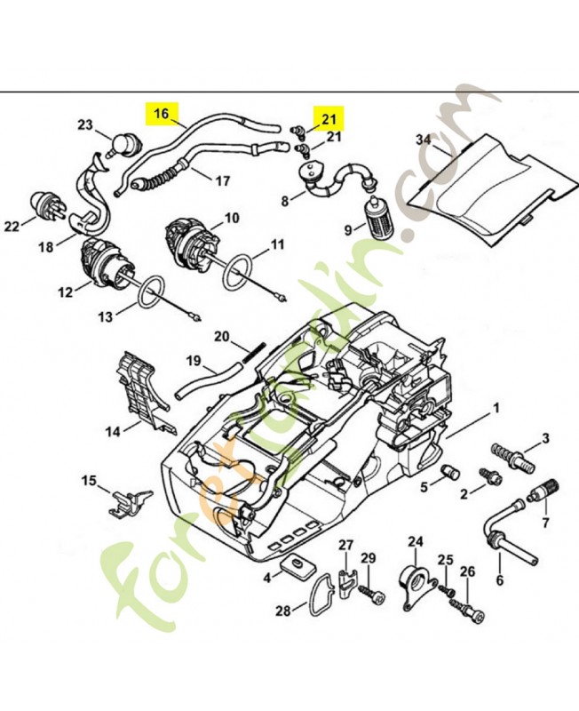 Tuyau 1137-350-5003. Pièce détachée Stihl