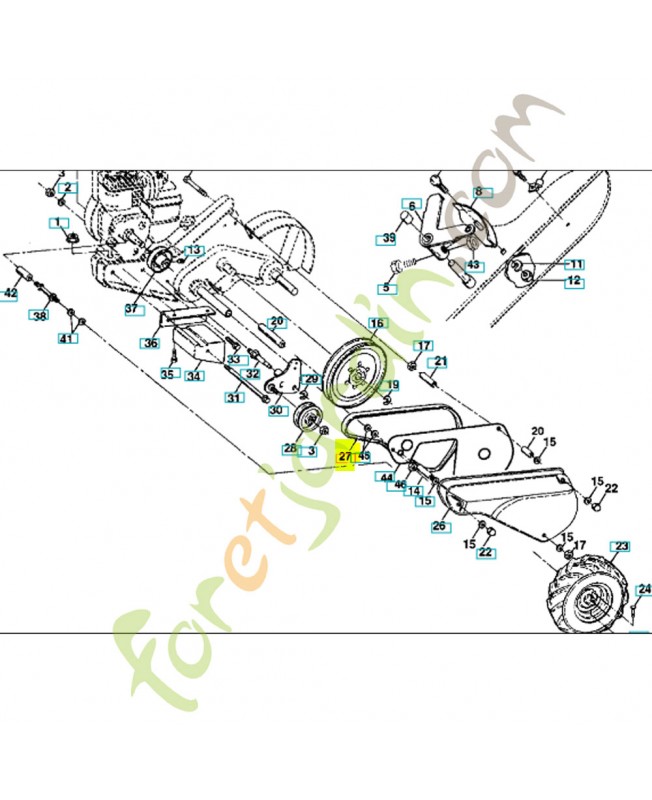 Courroie 4l 52.17 4l 52.17 - Pièce détachée Husqvarna