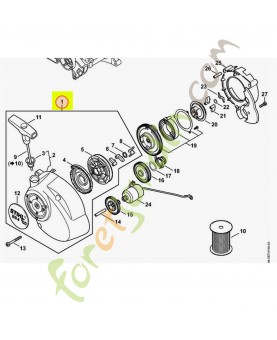 Couvercle lanceur complet 4244-190-0307- Pièce détachée Stihl / Vicking