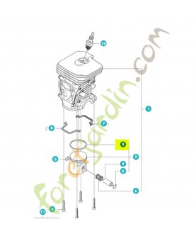 Segment de piston Husqvarna ref. 544405901