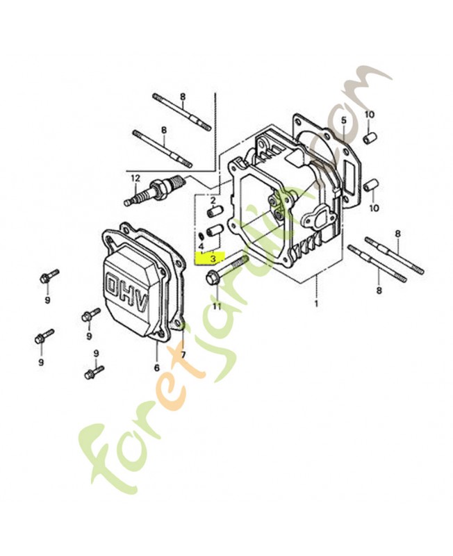 Guide de soupape d'echapp réf. Honda 12205ZE1305