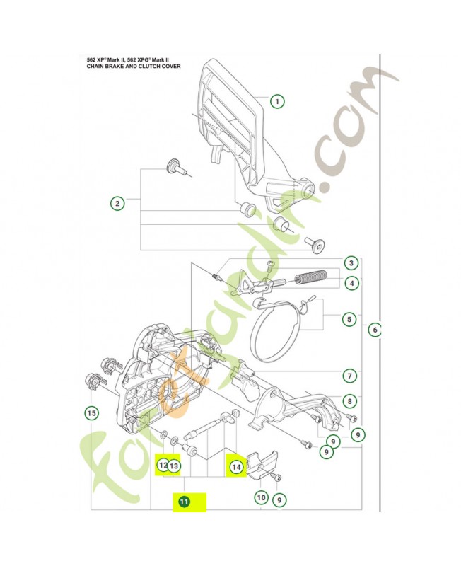 Kit tendeur de chaine S133 référence husqvarna 575260405