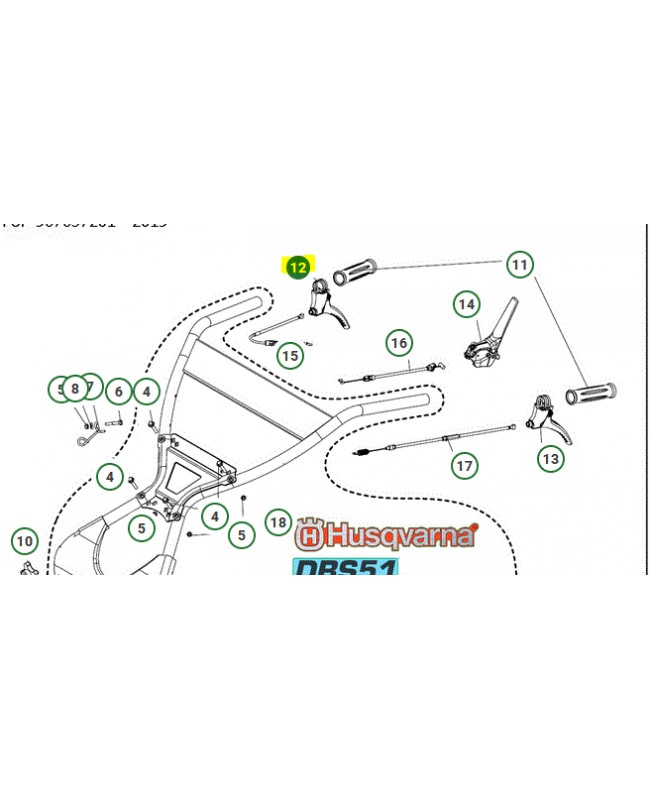 levier husqvarna 590474701