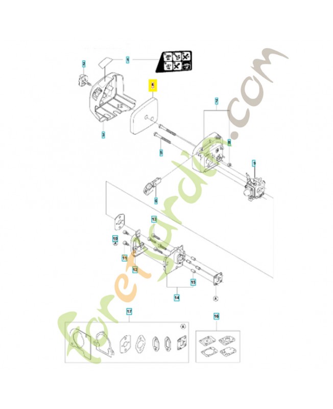 Filtre a air 523013401. Pièce de rechange Husqvarna