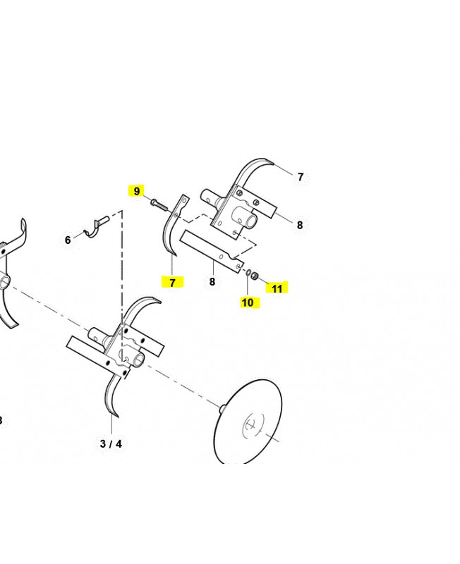 Couteau labour gauche