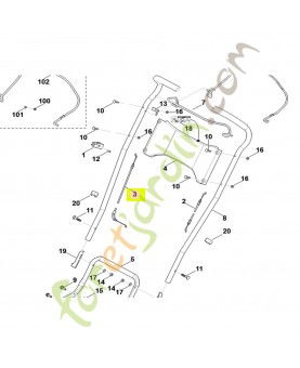Cable commande traction