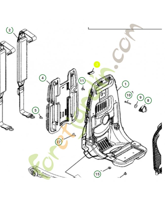 Clips 544270001 - Pièce de détachée Husqvarna