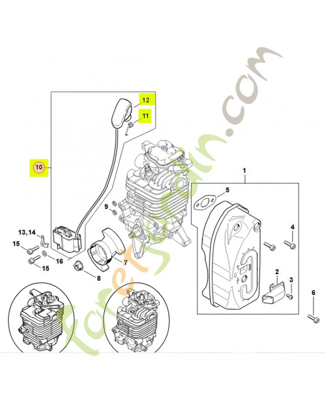 Module allumage br550/600 4282-400-1308 - Pièce détachée Stihl