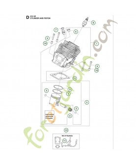 Cylindre piston complet