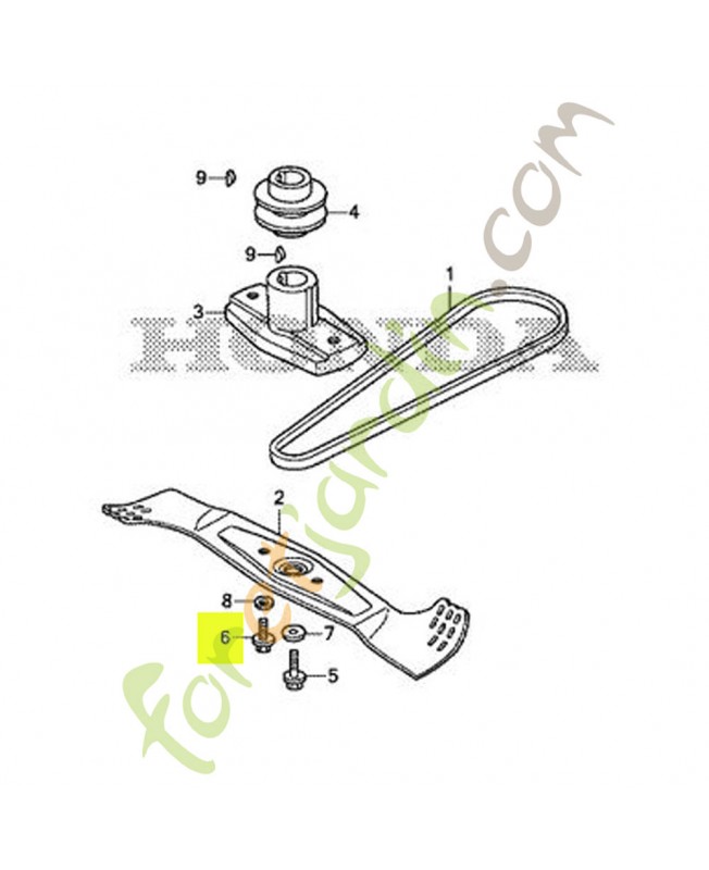 Boulon de bride référence 90105-VH3-K11