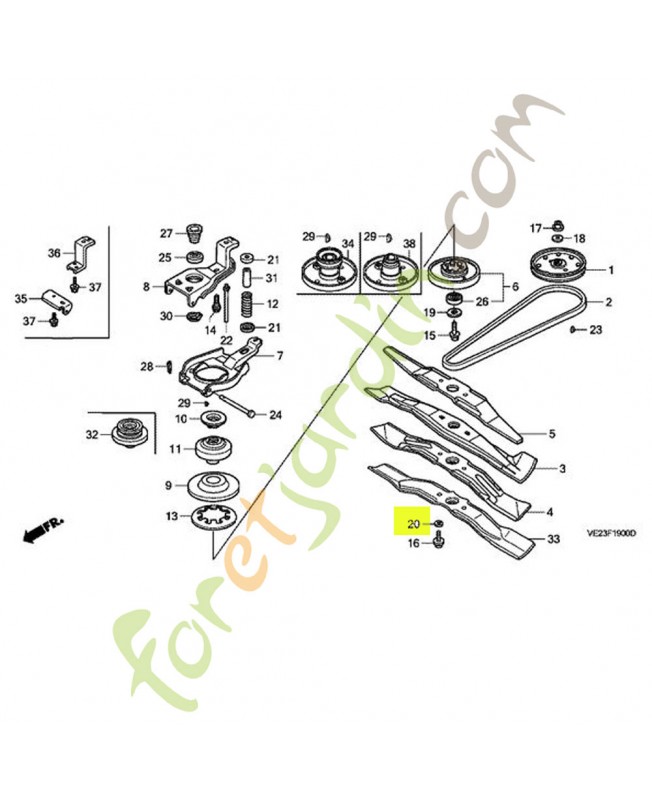 Rondelle élastique référence 90502-VG3-000