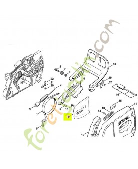 Tôle latérale extérieure Stihl ref. 1124-664-1100 en stock