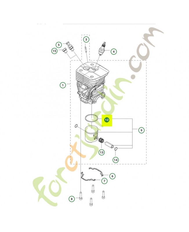 Segment husqvarna réf : 544098401