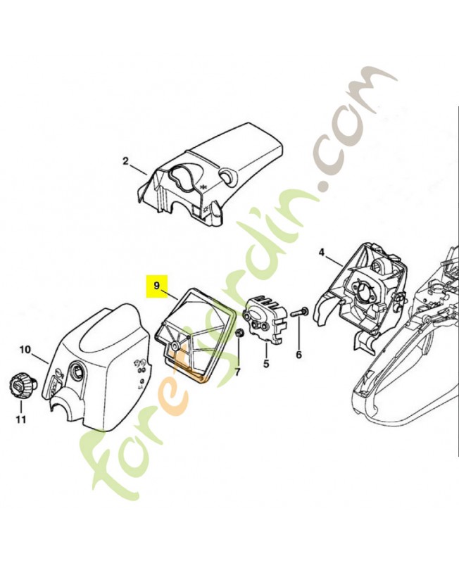Filtre a air feutre Stihl ref. 1133-120-1604