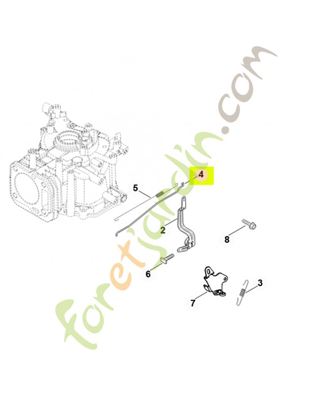 Levier de commande de régulateur 0002-104-0503