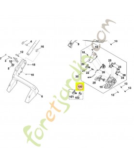 Jeu de ressort et bouton Stihl ref. 6338-007-1005 Remplace référence 6338-435-2200