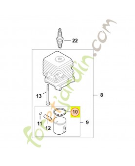 Segment piston diam 34x1.2