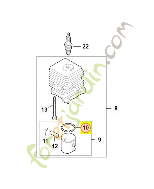 Segment piston diam 34x1.2