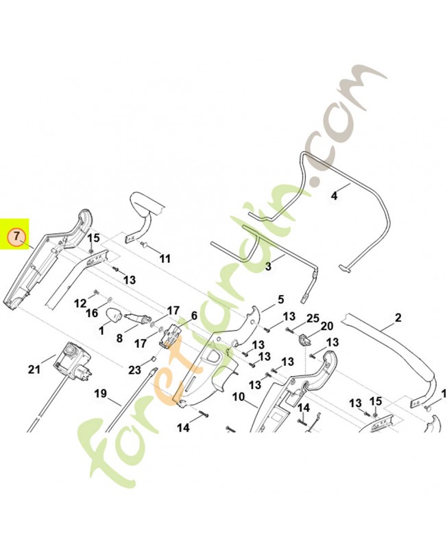 Demi-carter droit Stihl ref. 6340-182-1320