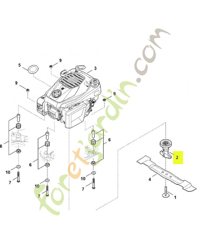 Douille de lame stihl réf : WB41-760-2000