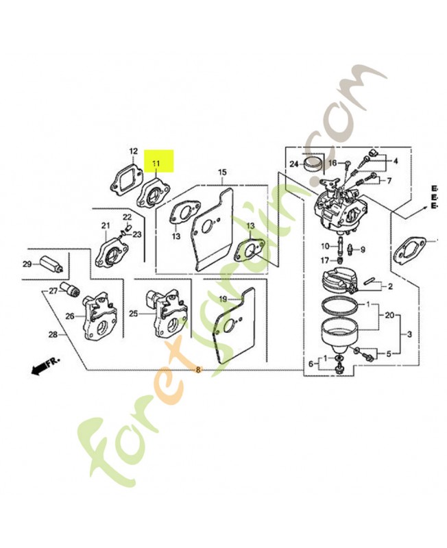 Isolant de carburateur Isolant de carburateur