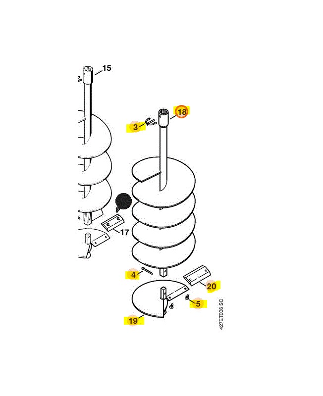 meche à terre diam 200 stihl ref. 4404-680-2020