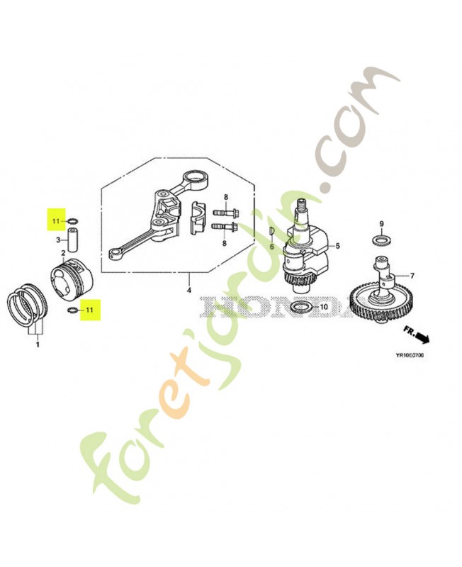 Attache d'axe de piston
