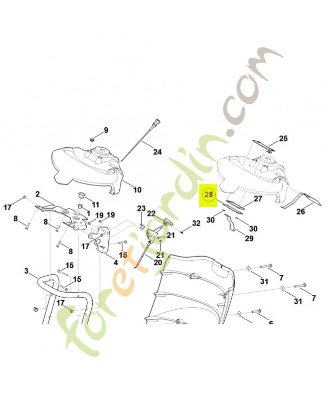 Platine Stihl ref. 6170-430-5200