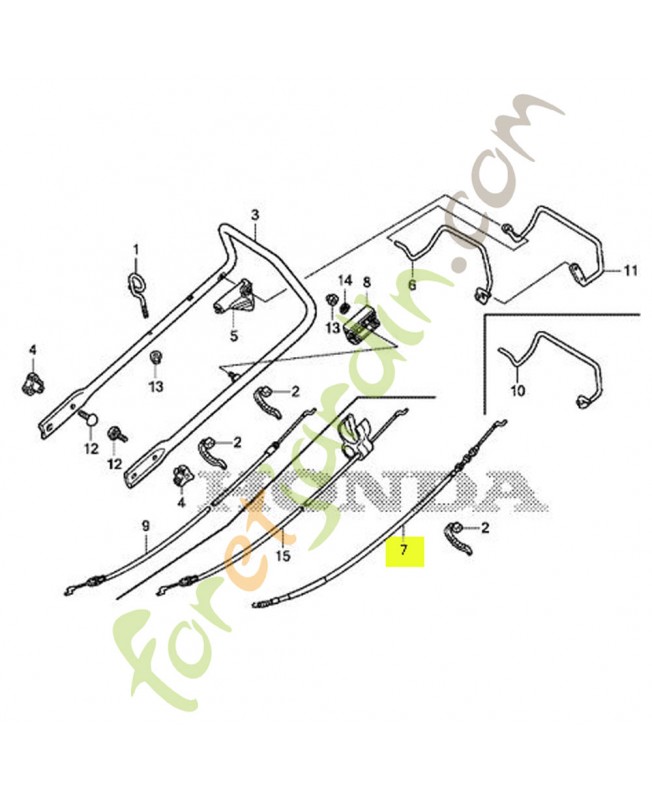 Cable comp. embrayage