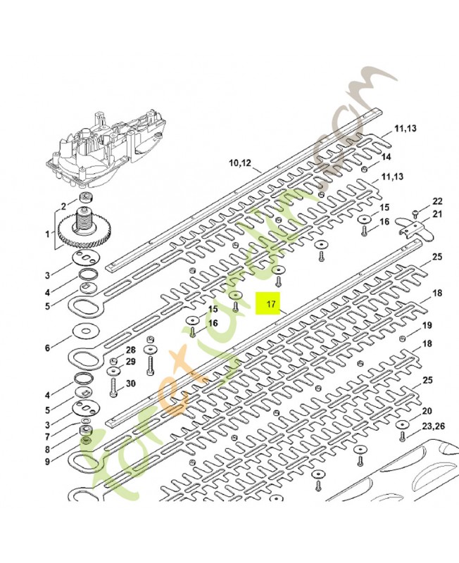 Glissiere de guidage 500 mm