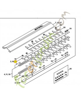 Glissiere guidage 750mm Stihl ref. 4226-704-3502