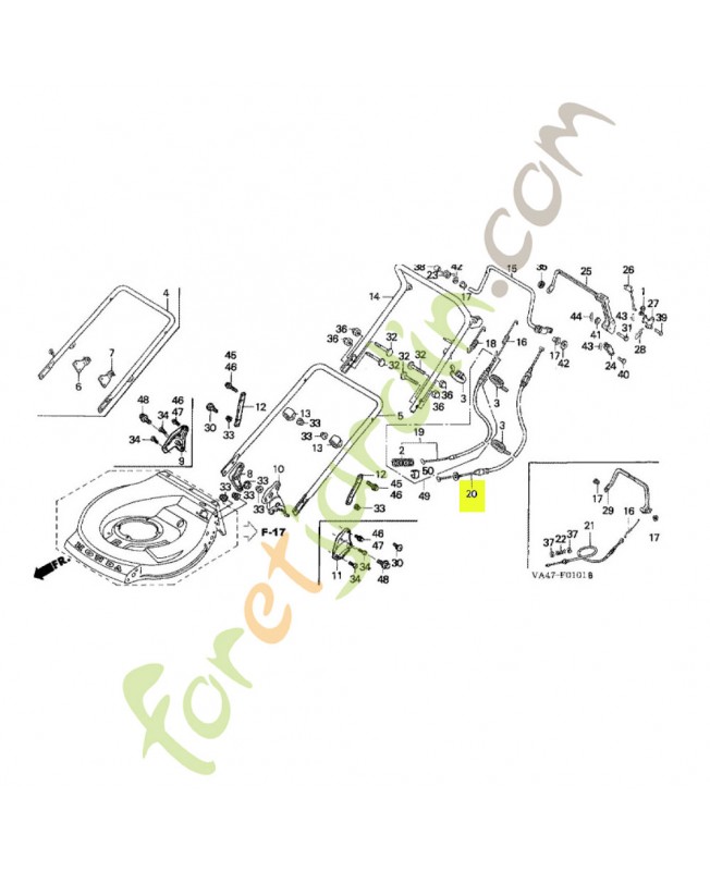 Cable comp. roto-stop