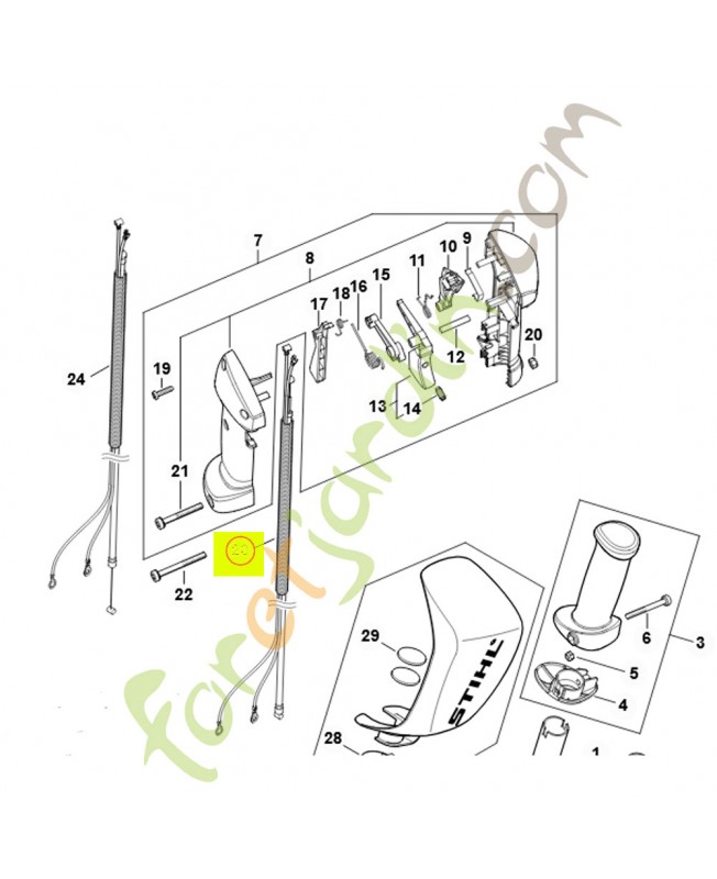 Câble de commande des gaz
